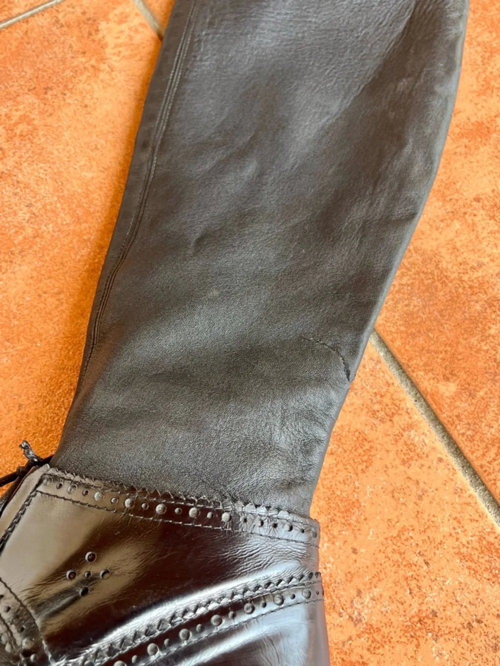 Rare Givenchy Thigh High Lace Up Leather Wedge Boots - Picture 8 of 10